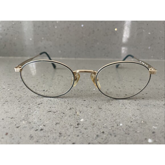 Liz Claiborne LC-81  JAD MAR Eyeglasses Frames Only Blue gold Full Rim 135 GEP - Picture 1 of 13